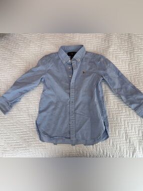 Ralph Lauren Light Blue Oxford Shirt with Polo Embroidery